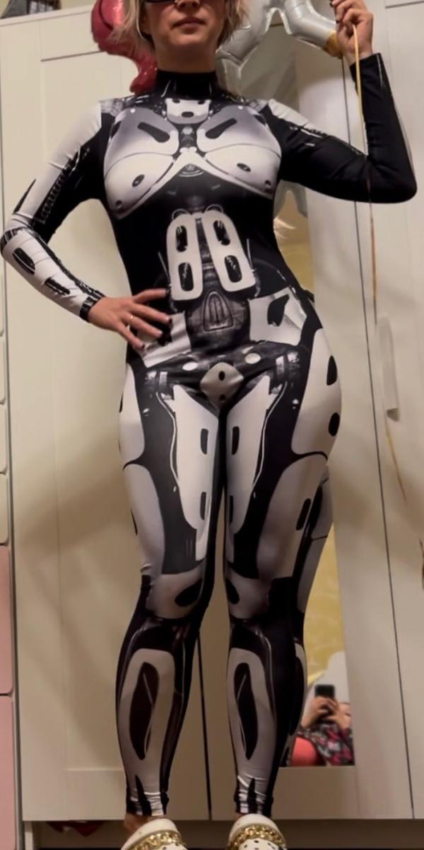 3D-Roboter-Cyberpunk-Bodysuit-Kostüm S-Xl photo review