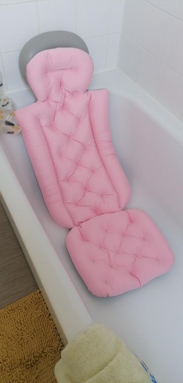 Badewannenkissen Ergonomische Ganzkörperstütze mit Nacken- und Rückenstütze photo review