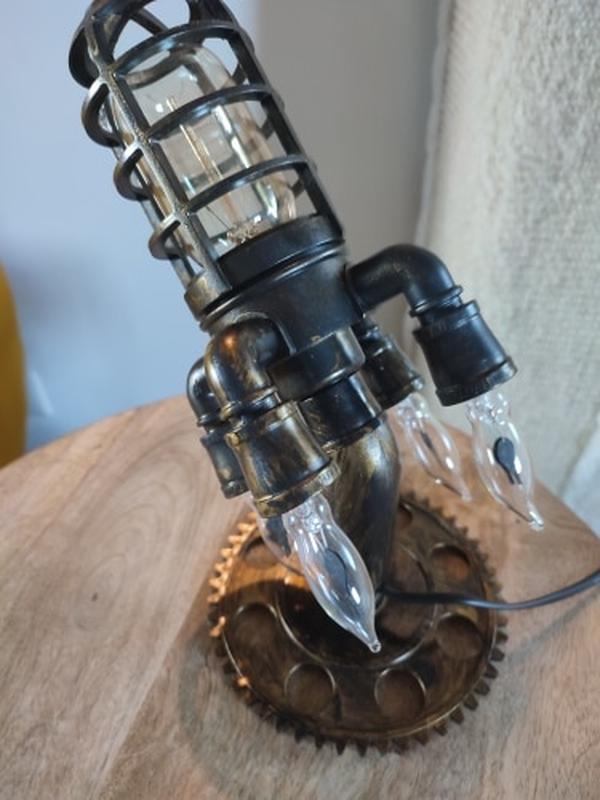 Neue Bazooka Flame Steampunk Rakete Home Dekoration Licht photo review