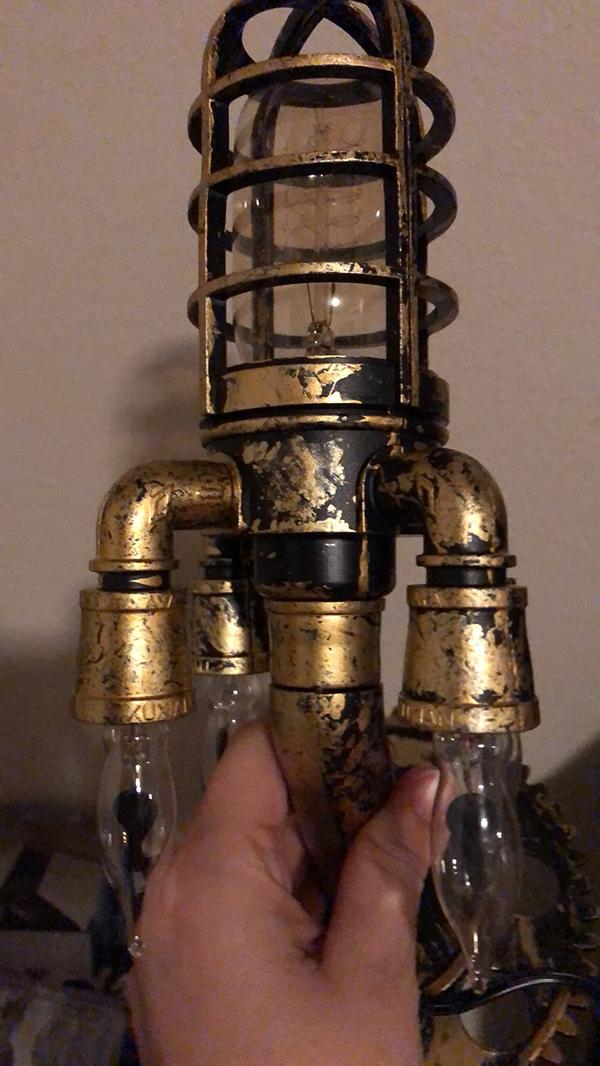 Neue Bazooka Flame Steampunk Rakete Home Dekoration Licht photo review