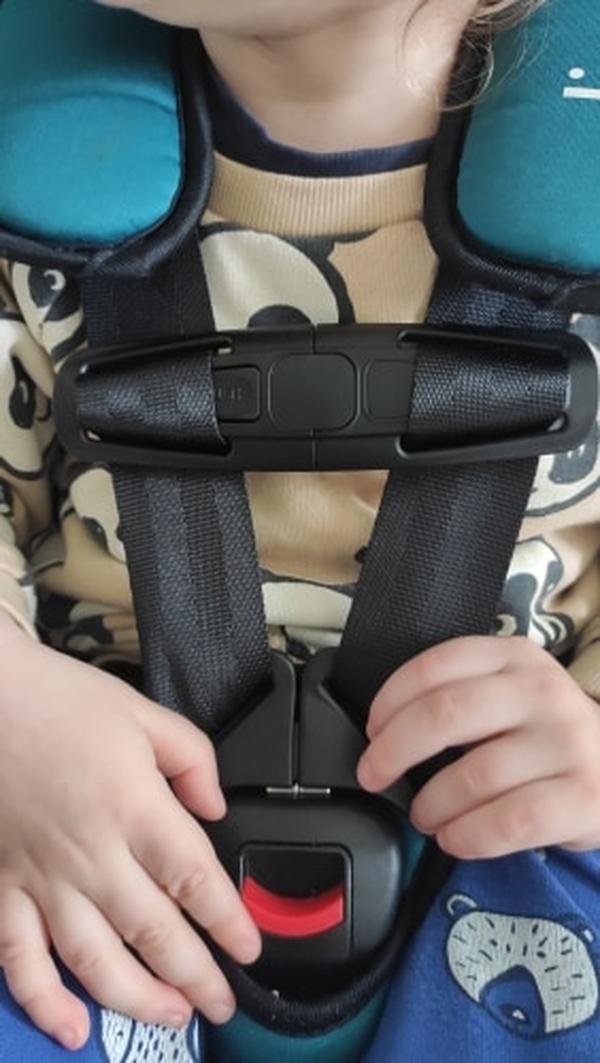 Robuster, schwarzer Auto-Baby-Sicherheitsgurt, Brustclip mit sicherer Schnalle photo review