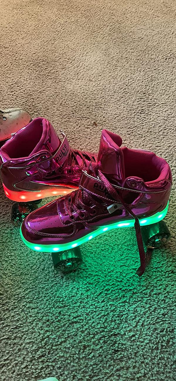 Rollschuhschuhe für Herren und Damen, LED-Sneaker in 7 Farben photo review