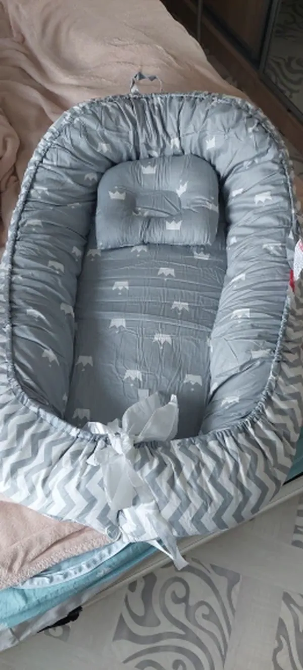 Tragbares Babybett, druckfestes Bionic-Babybett aus 100 % Baumwolle photo review